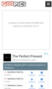 How goopics.net looks like on a mobile device such as an iPhone.
