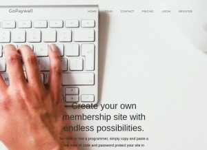 How gopaywall.com looks like on a tablet such as an iPad.