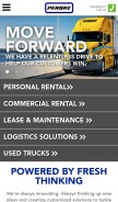 How gopenske.com looks like on a mobile device such as an iPhone.