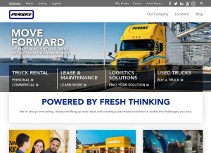How gopenske.com looks like on a tablet such as an iPad.