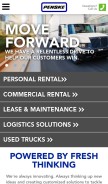 How gopenske.net looks like on a mobile device such as an iPhone.