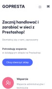 How gopresta.pl looks like on a mobile device such as an iPhone.
