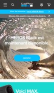 How gopro.com looks like on a mobile device such as an iPhone.