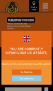How gorillatough.com looks like on a mobile device such as an iPhone.