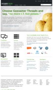 How gossamer-threads.com looks like on a mobile device such as an iPhone.
