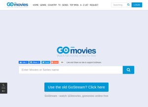 How gostream.nu looks like on a tablet such as an iPad.