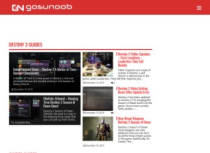 How gosunoob.com looks like on a tablet such as an iPad.