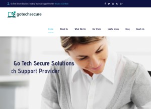 How gotechsecuresolutions.com looks like on a tablet such as an iPad.