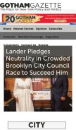 How gothamgazette.com looks like on a mobile device such as an iPhone.