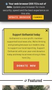 How gothamist.com looks like on a mobile device such as an iPhone.