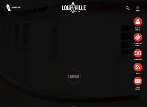 How gotolouisville.com looks like on a tablet such as an iPad.