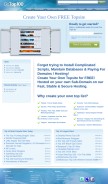 How gotop100.com looks like on a mobile device such as an iPhone.