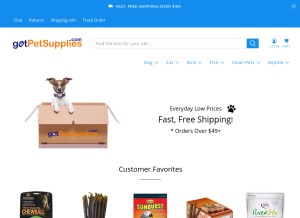 How gotpetsupplies.com looks like on a tablet such as an iPad.