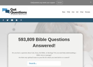 How gotquestions.org looks like on a tablet such as an iPad.