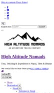 How gotreknepal.com looks like on a mobile device such as an iPhone.