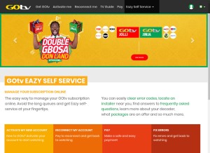 How gotvafrica.com looks like on a tablet such as an iPad.