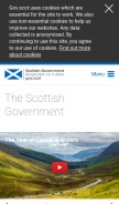 How gov.scot looks like on a mobile device such as an iPhone.