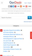 How govdeals.com looks like on a mobile device such as an iPhone.