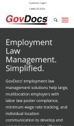 How govdocs.com looks like on a mobile device such as an iPhone.