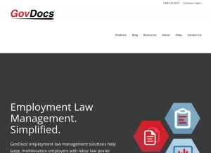 How govdocs.com looks like on a tablet such as an iPad.