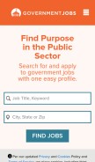 How governmentjobs.com looks like on a mobile device such as an iPhone.