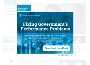 How govexec.com looks like on a tablet such as an iPad.