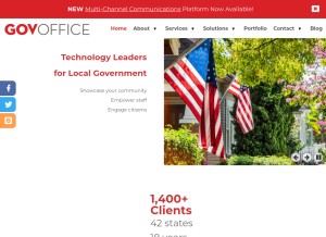 How govoffice3.com looks like on a tablet such as an iPad.