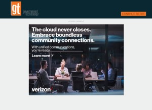 How govtech.com looks like on a tablet such as an iPad.