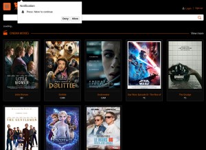 How gowatchseries.co looks like on a tablet such as an iPad.