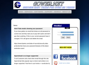 How gower.net looks like on a tablet such as an iPad.