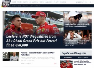 How gpblog.com looks like on a tablet such as an iPad.