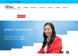 How gplex.com looks like on a tablet such as an iPad.