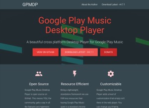 How gpmdp.xyz looks like on a tablet such as an iPad.