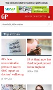 How gponline.com looks like on a mobile device such as an iPhone.
