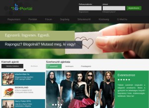 How gportal.hu looks like on a tablet such as an iPad.