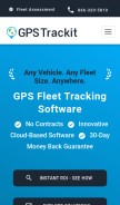 How gpstrackit.com looks like on a mobile device such as an iPhone.