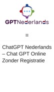 How gptnederlands.nl looks like on a mobile device such as an iPhone.