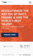 How gr8people.com looks like on a mobile device such as an iPhone.