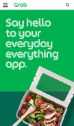 How grab.com looks like on a mobile device such as an iPhone.
