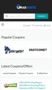 How grabhosts.deals looks like on a mobile device such as an iPhone.