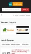 How grabhosts.net looks like on a mobile device such as an iPhone.
