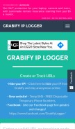 How grabify.link looks like on a mobile device such as an iPhone.