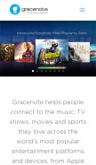 How gracenote.com looks like on a mobile device such as an iPhone.