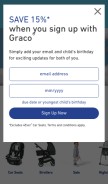 How gracobaby.com looks like on a mobile device such as an iPhone.