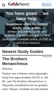 How gradesaver.com looks like on a mobile device such as an iPhone.