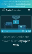 How gradle.com looks like on a mobile device such as an iPhone.