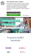 How gradwell.com looks like on a mobile device such as an iPhone.
