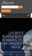 How gralon.net looks like on a mobile device such as an iPhone.
