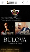How grammy.com looks like on a mobile device such as an iPhone.