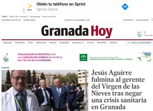 How granadahoy.com looks like on a tablet such as an iPad.